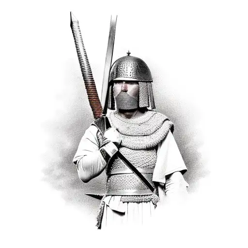 Roman Soldier In Battle