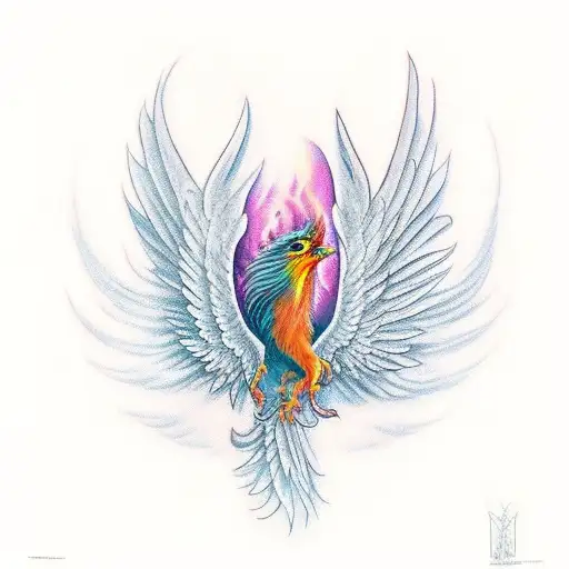 Phoenix With His Wings Open