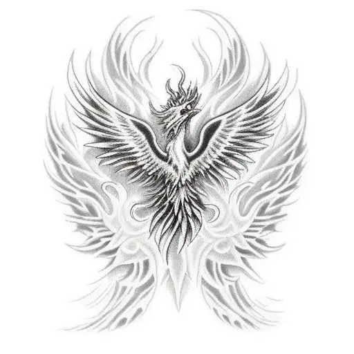 Phoenix Rise From Ashes And Fire