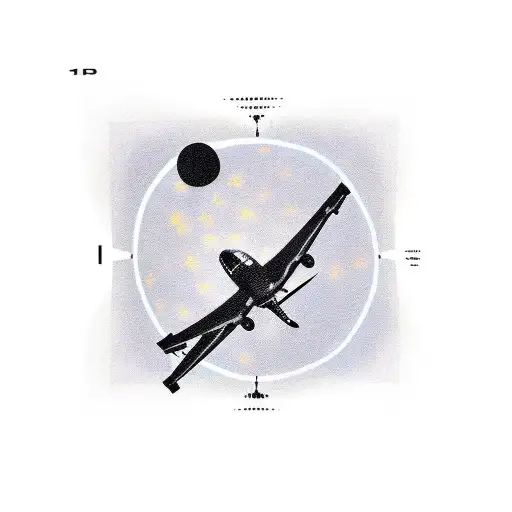 A Pilot's Silhouette Flying A Plane Through A Breathtaking Sunset