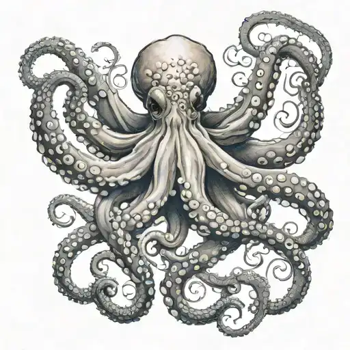 Octopus Broke Arms Raised