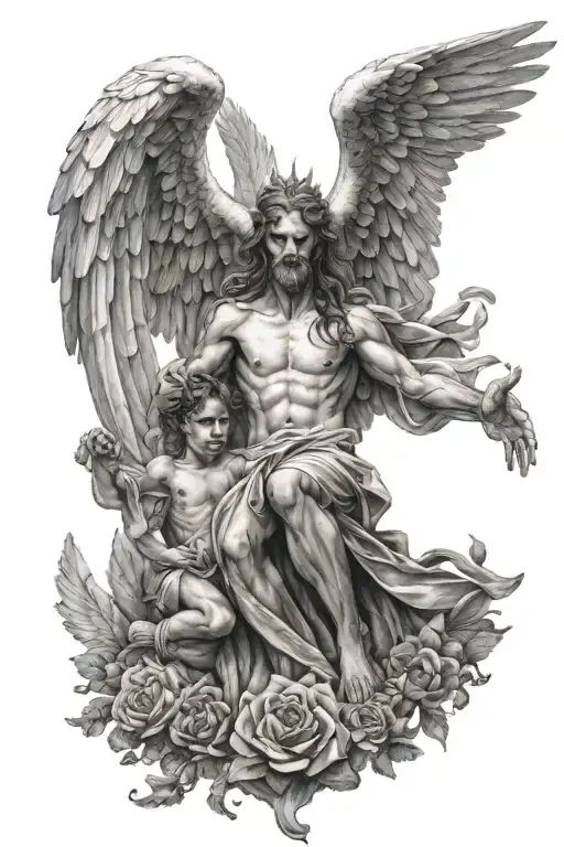 Perfect Under The Wings Of The Devil And The Angel