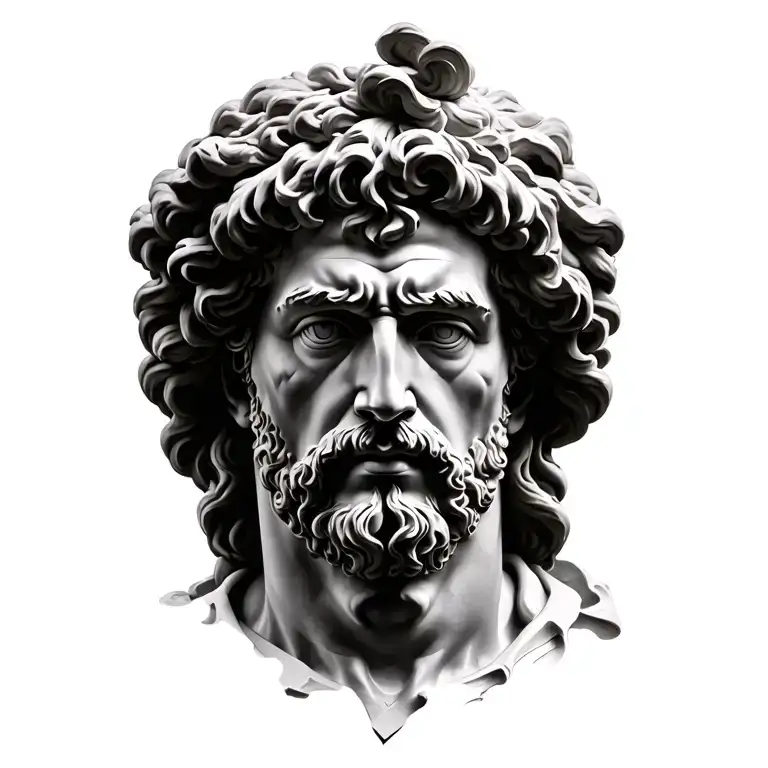 Roman Marcus Aurelius Face