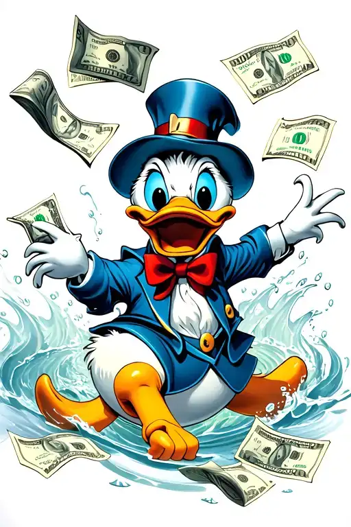 Scrooge Mcduck Swimming In Money