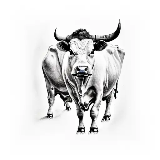 Create A Tattoo Of Cow On Man