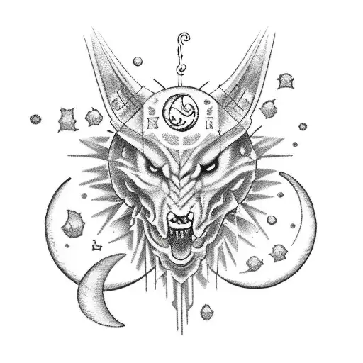 Incorporate The Cancer Zodiac Sign With A Moon In A Sketch-style