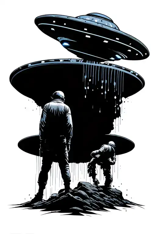 Man Getting Abducted By A Ufo