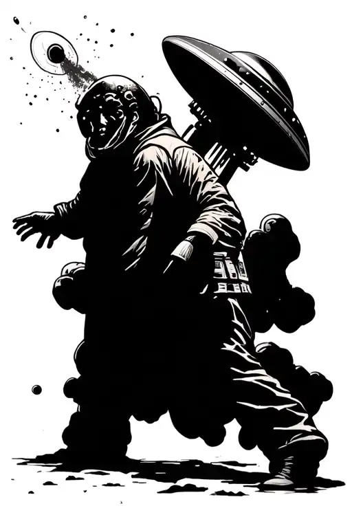 Man Getting Abducted By A Ufo Beaming