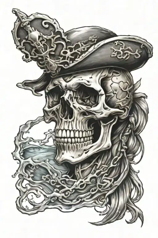 Detroit Datsyuk Skull Pirate Water