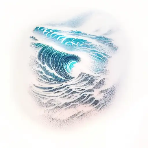 A Beautiful Ocean Wave Crashing Against A Rock Formation