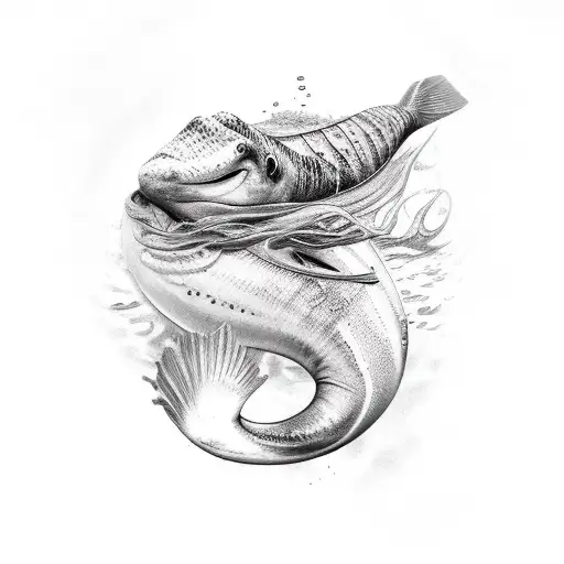 Realistic Full Body Mermaid Swimming Upward