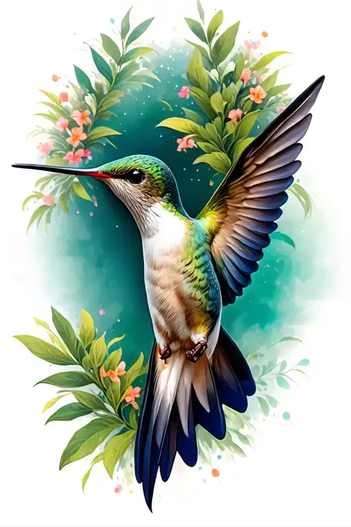 Hummingbird Flying