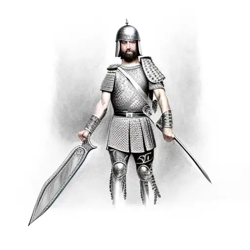 Roman Soldier With A Sword