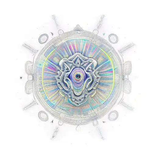 A Book With Psychedelic Patterns And Futuristic Elements