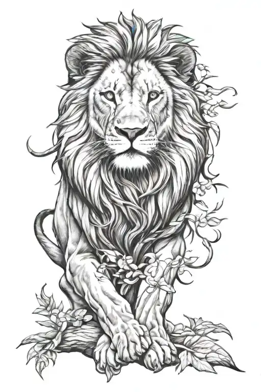 Lion Tattoos Compss