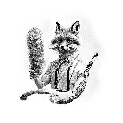 Polish Man Sipping Fox Tail Through A Straw