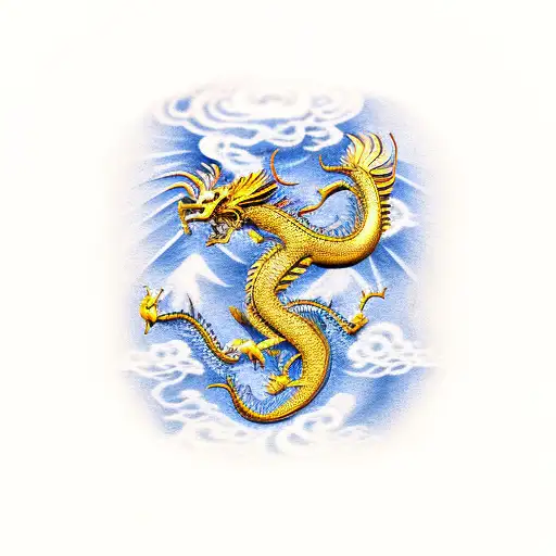 Golden Dragon On Top Of The World