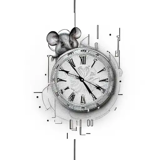 Mouse And A Clock Face