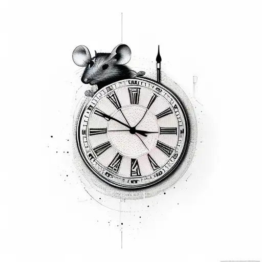Mouse And A Clock Face
