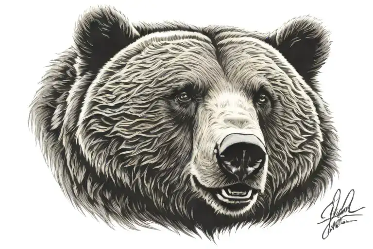 Grizzly Bear Face