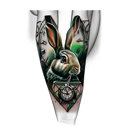 A Rabbit With A Clock