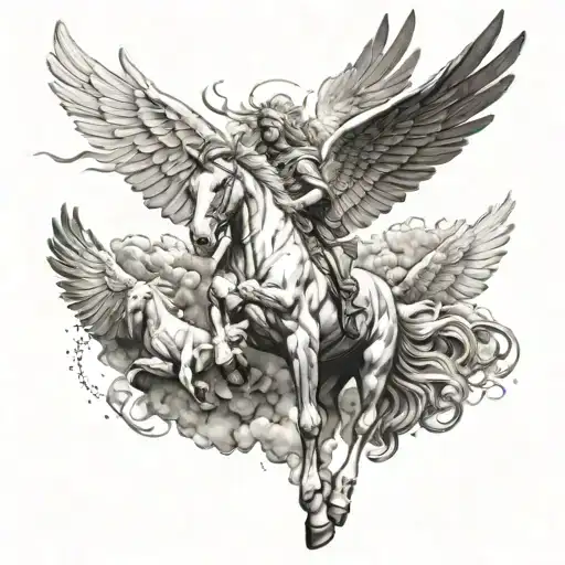 Zeus And Pegasus And Galaxy