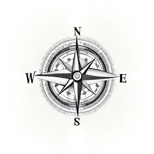 Compass With Orchids