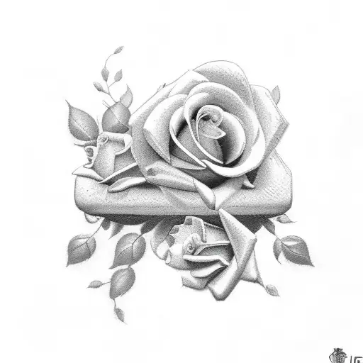 Fox With Roses And A Cross