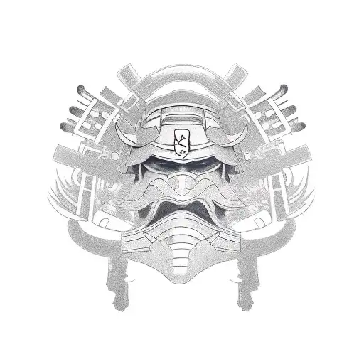 Samurai Helmet With Kanji Characters