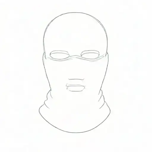 A Gangster Wearing A Balaclava