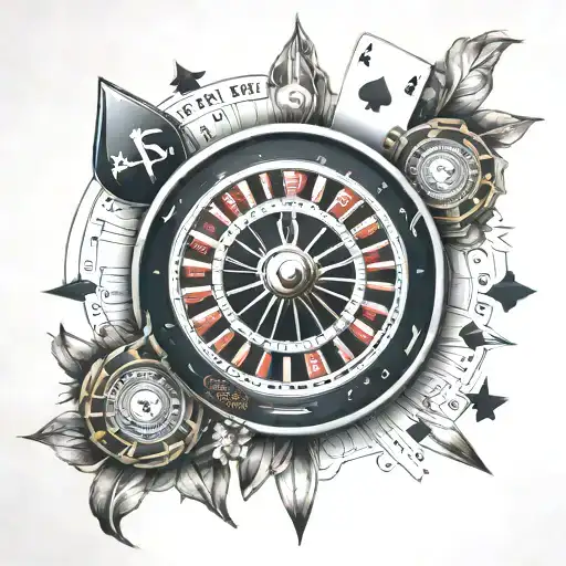 Blackjack And Roulette Wheel