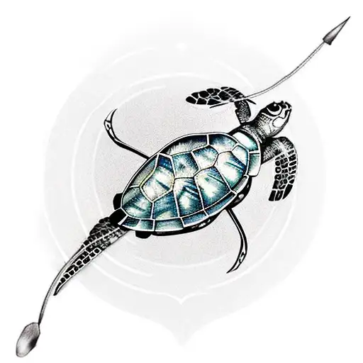 Damsel Fly Sea Turtle Compass