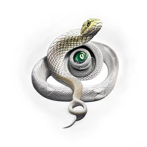 Snake Araund A Maney Tank