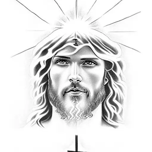 Jesus On Cross With Thunderstorm And Lightning