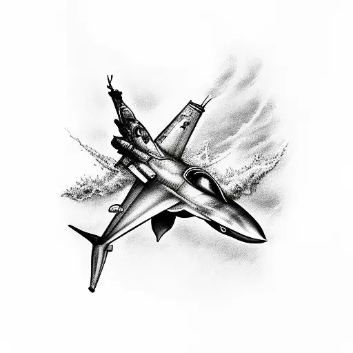 F-16 And Shark