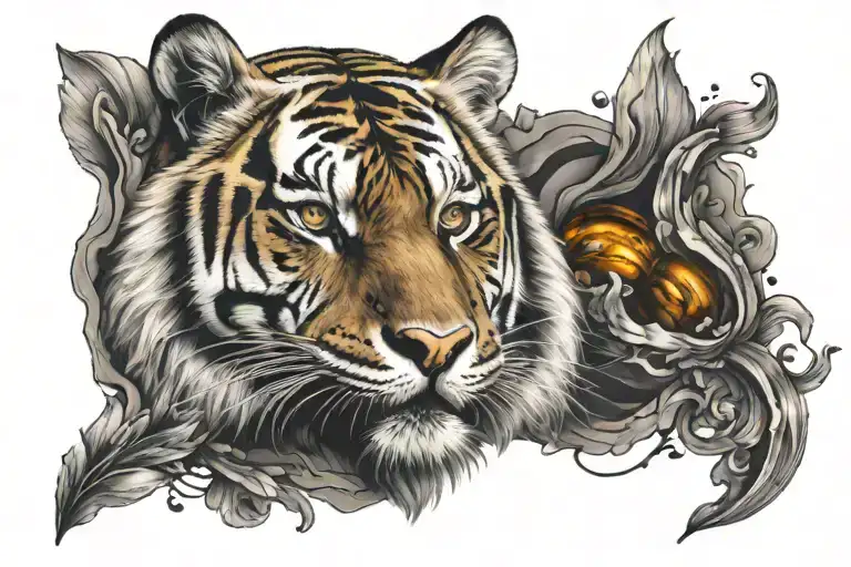 Tiger Eye Tatto Design