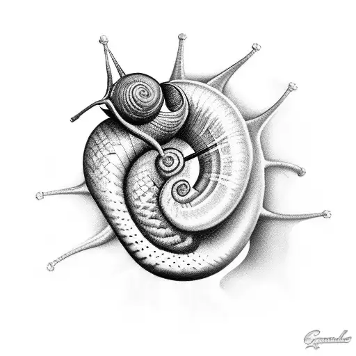 Snail Playing A Guitar