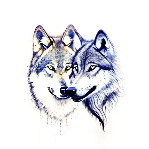 A Wolf With A Horse 2 Axes And An Arrow