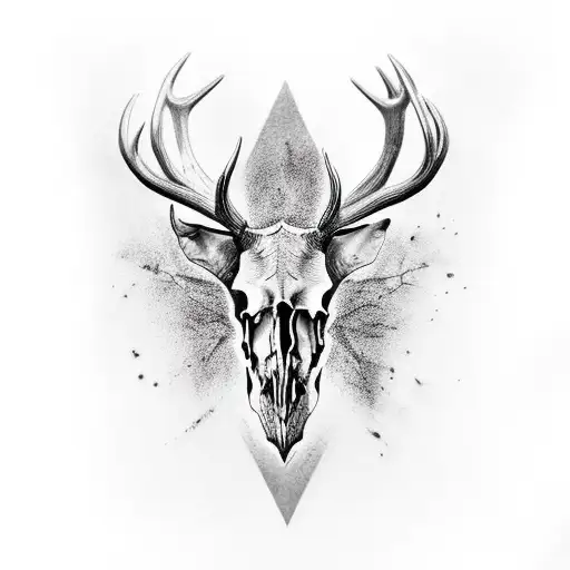 Realism Elk Skull