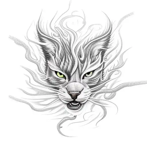 Lightning Storm With Fire