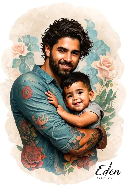 Dad And Son Named Eden