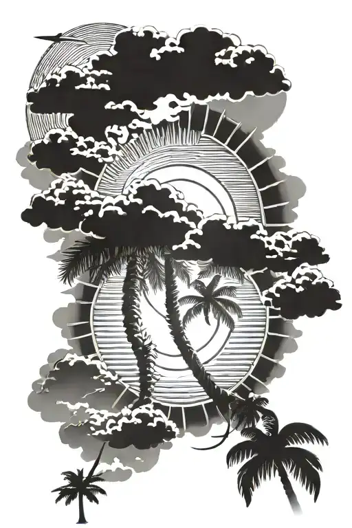 Cloud Palm Sun Family