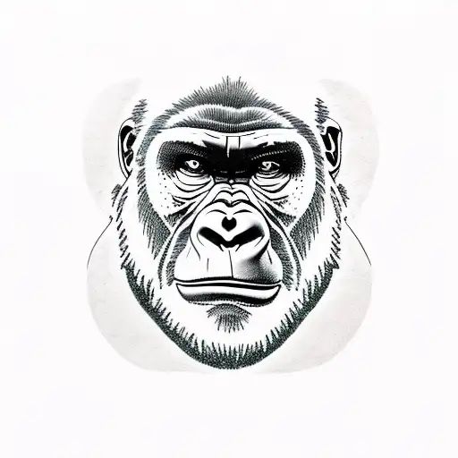 Gorilla Strength Abstract Weightlifting