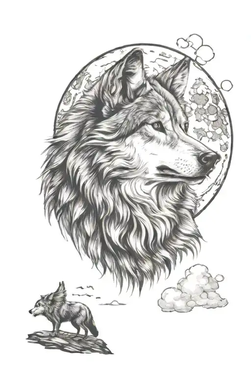 Wolf Howling At The Moon