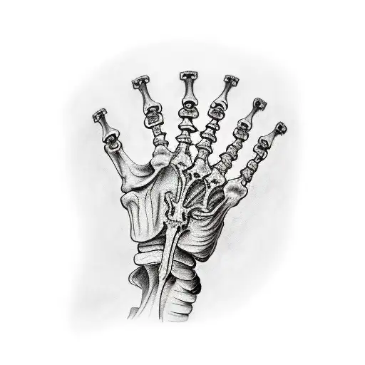 Skeleton Hand Outline