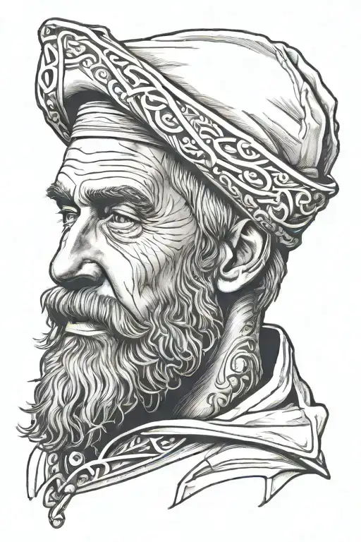 Bearded Irishman In Hood