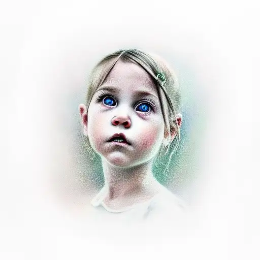 A Realistic Portrait Of Your Kids With A Backdrop Of Concert Lights