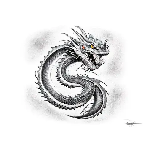Serpant Dragon Around Swor