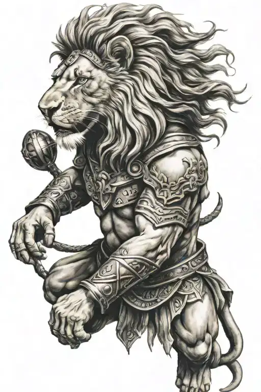 Lion Gladiator Tattoos Inspired