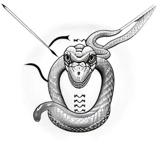 Snake With 3 Arrows In His Head